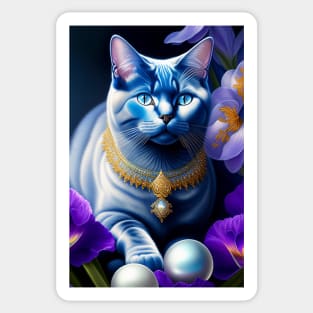 Pearly Blue British Shorthair Sticker